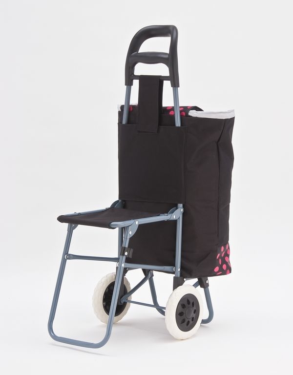 тележка с сумкой на колесиках со стульчиком